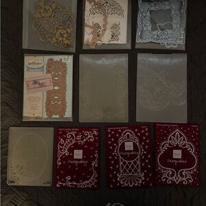 Decorative Metal Dies and Embossing Folder Lot